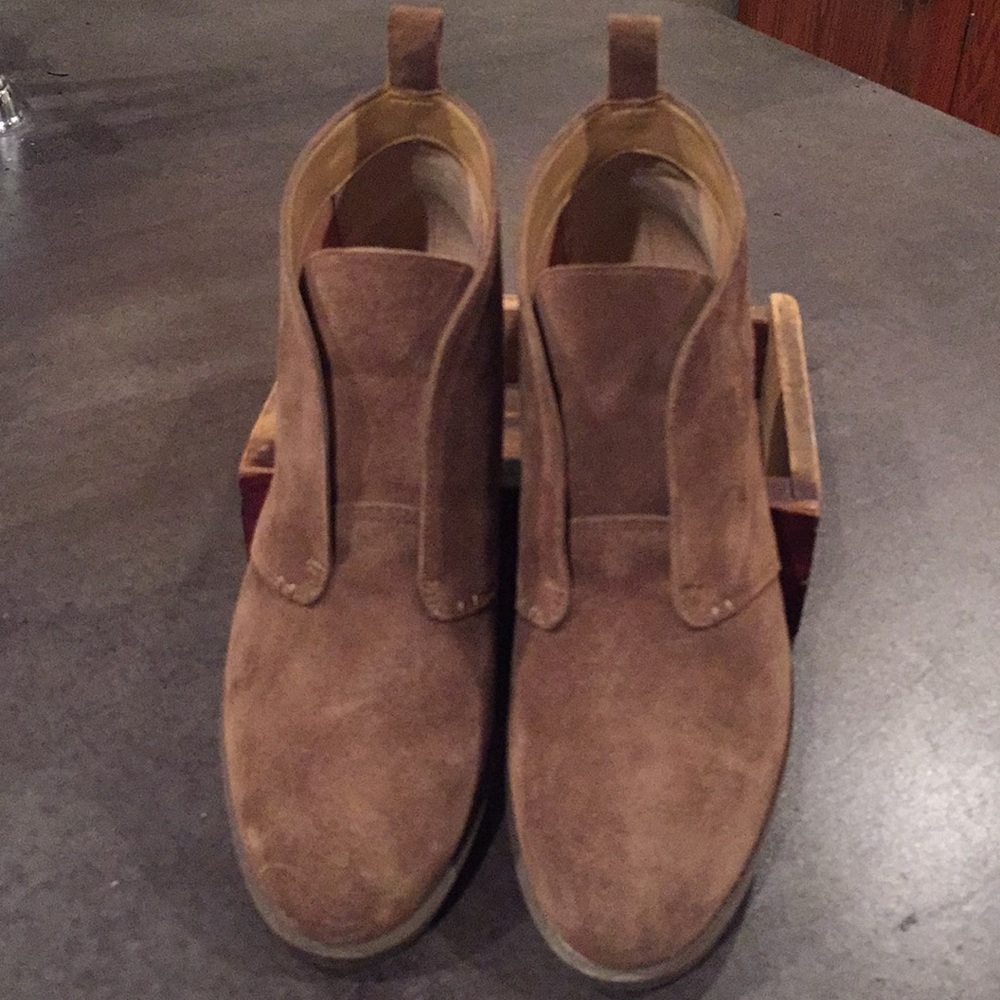 Franco Sarto brown leather booties size 8